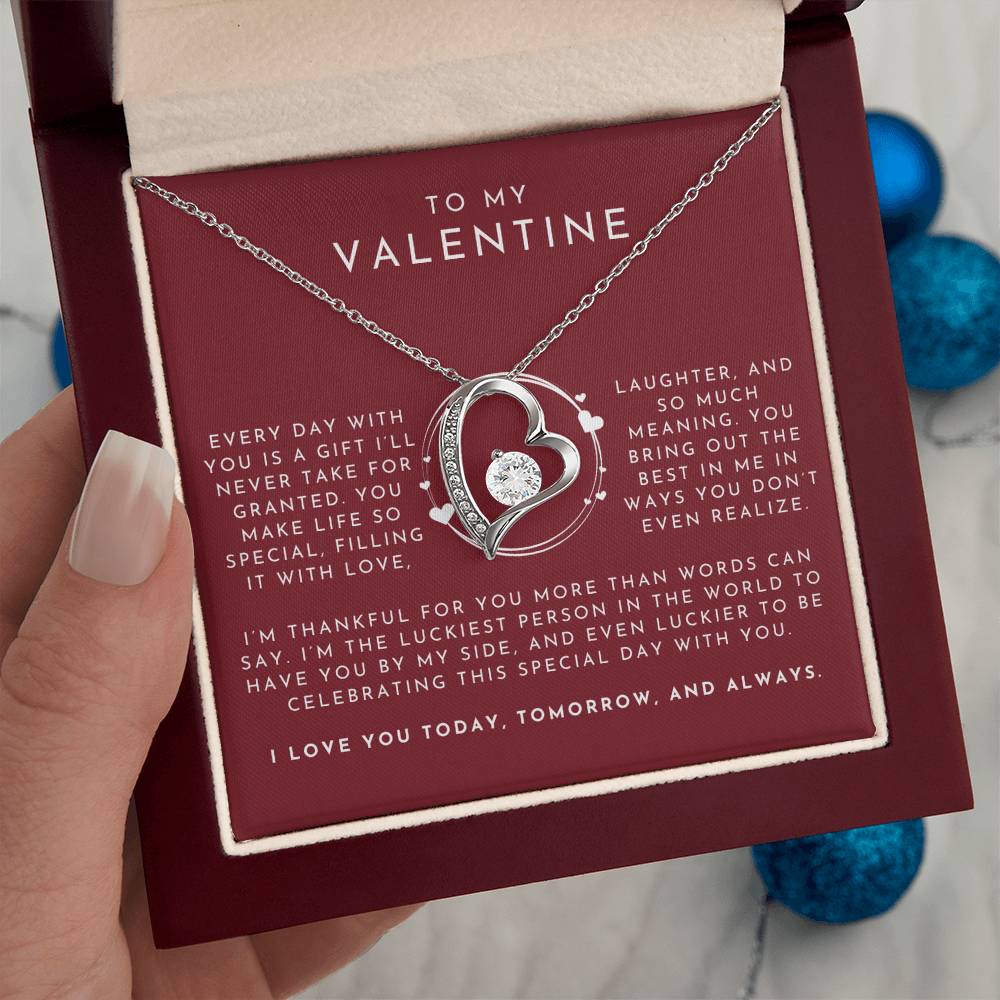 To My Valentine Heart Necklace