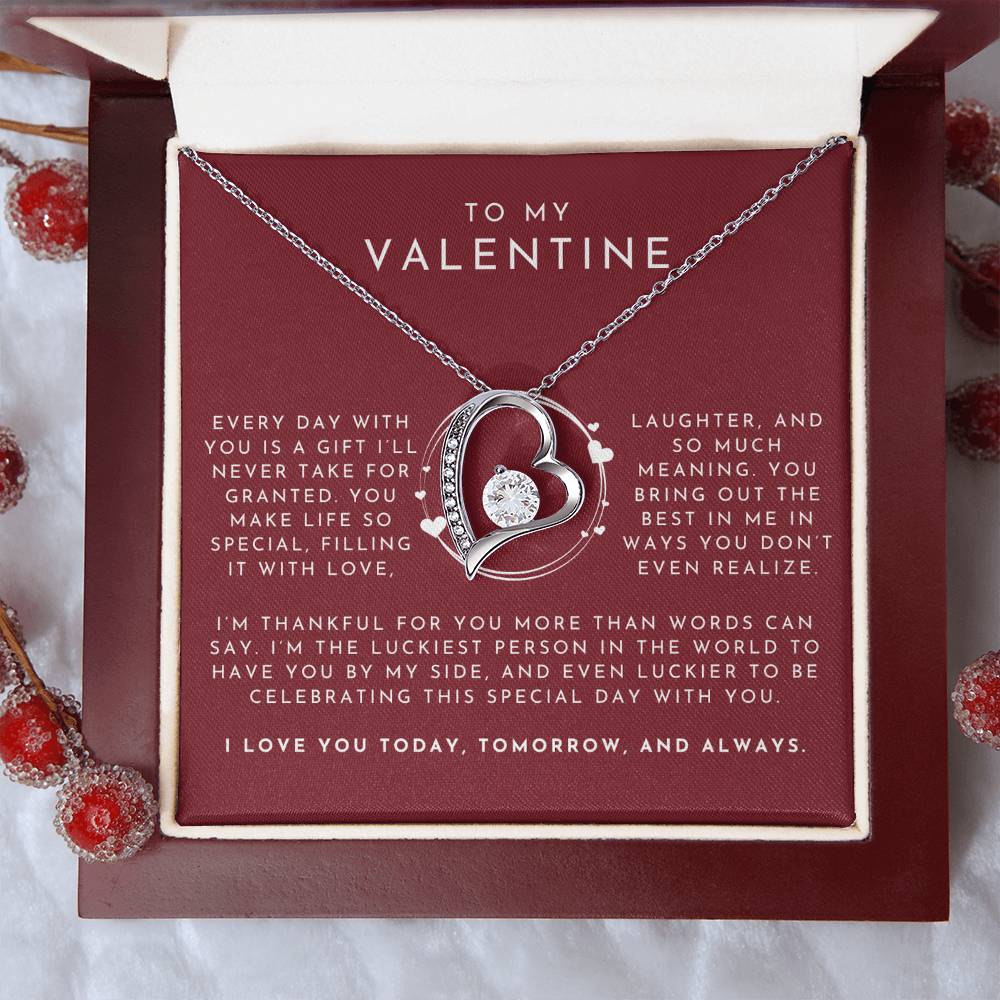 To My Valentine Heart Necklace