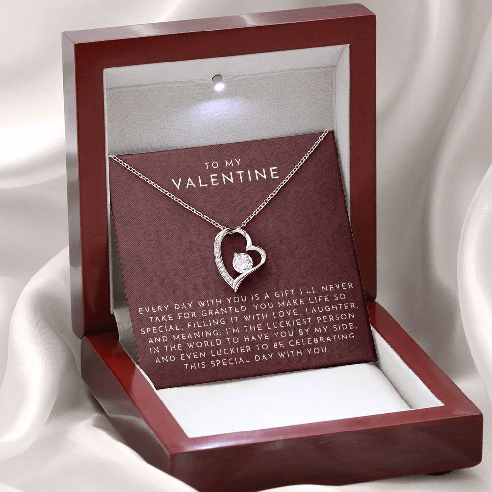 To My Valentine Heart Necklace (Every Day With You)