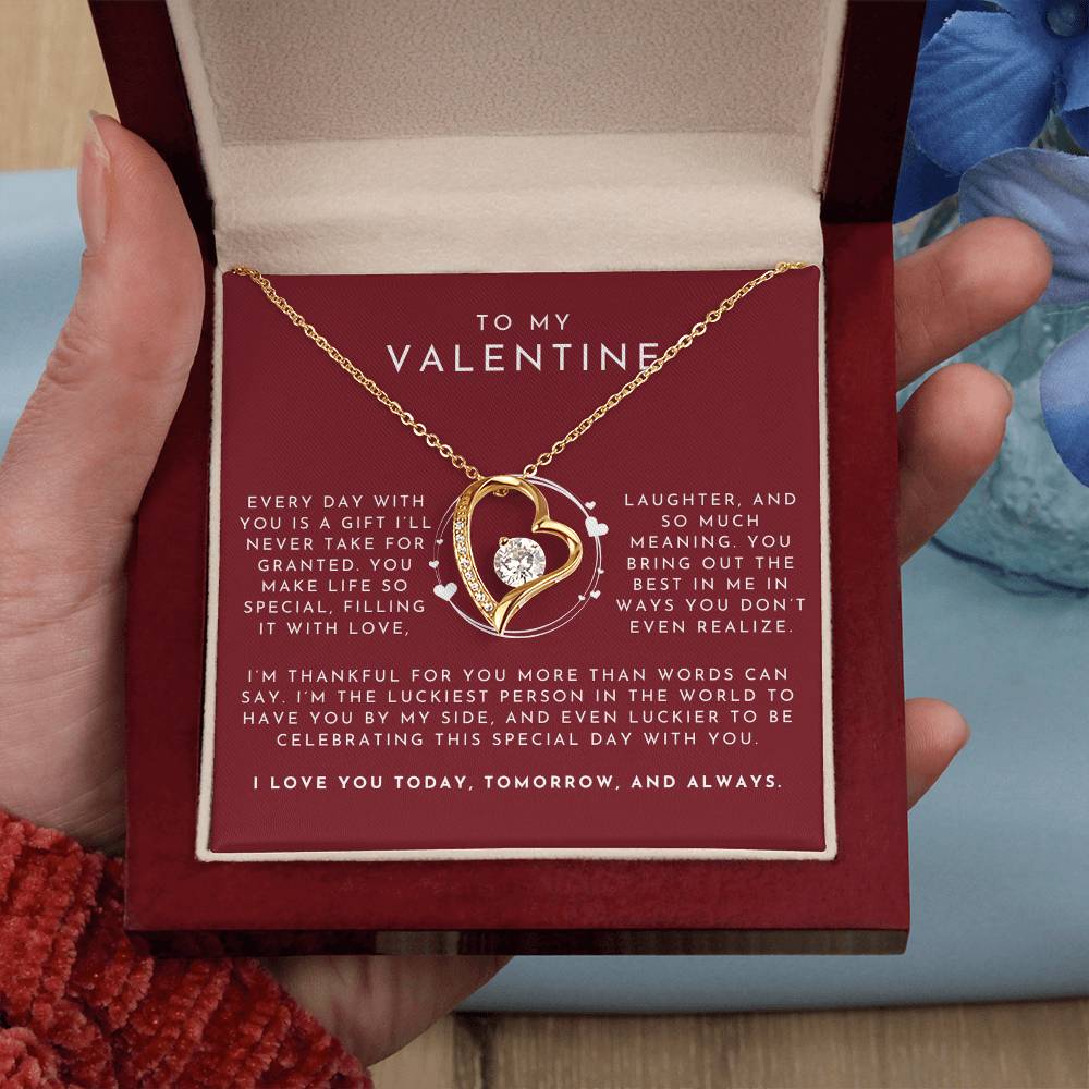 To My Valentine Heart Necklace