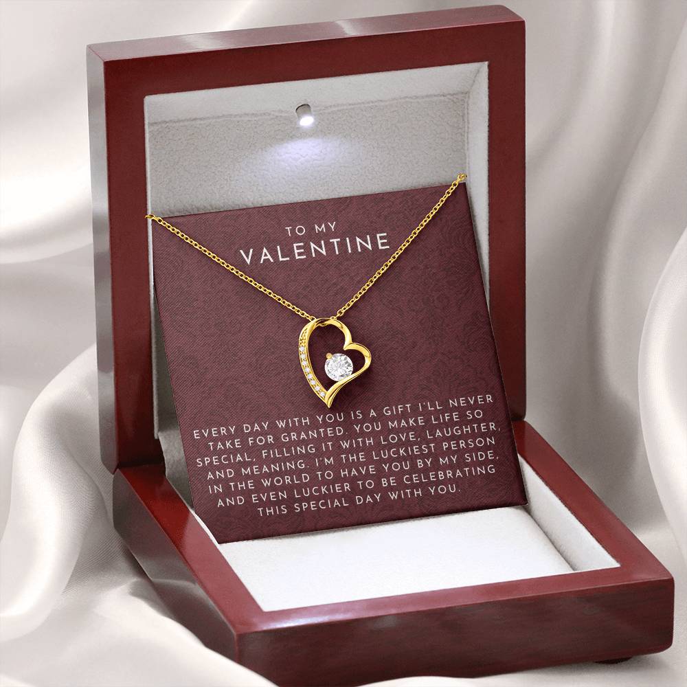 To My Valentine Heart Necklace (Every Day With You)