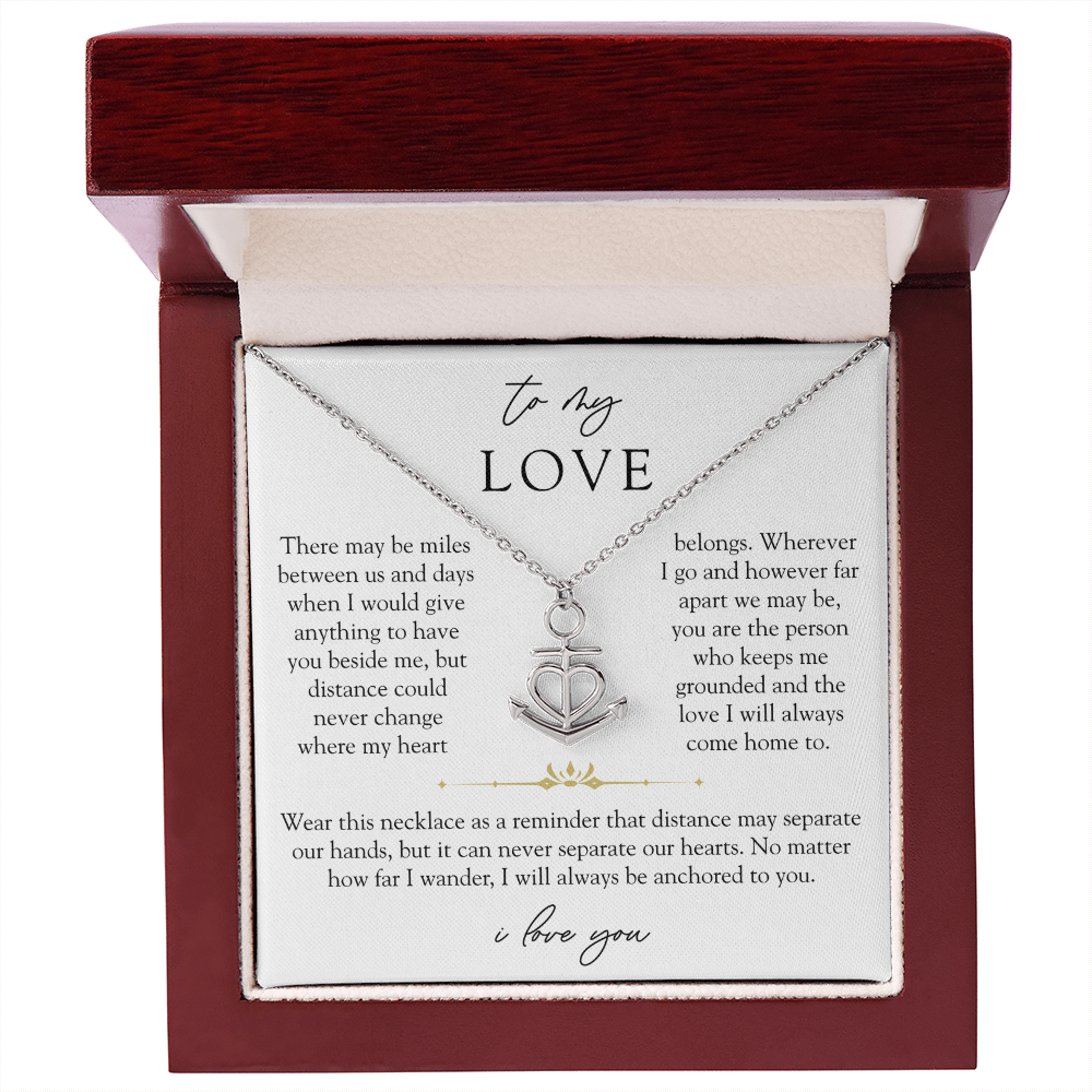 To My Love Long Distance Necklace | Anchored To You