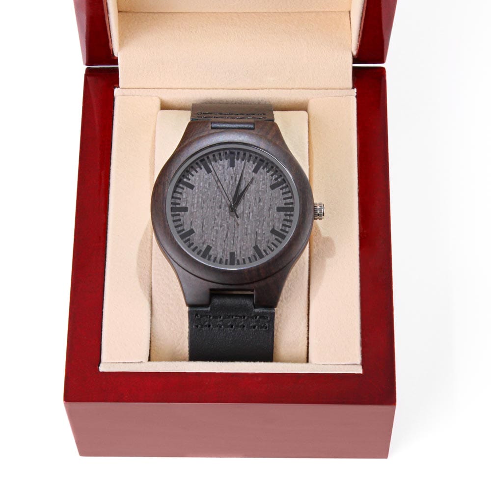 To My Dad (I Am Forever Grateful) Engraved Wooden Watch