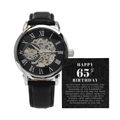Happy 65th Birthday Gift Skeleton Watch