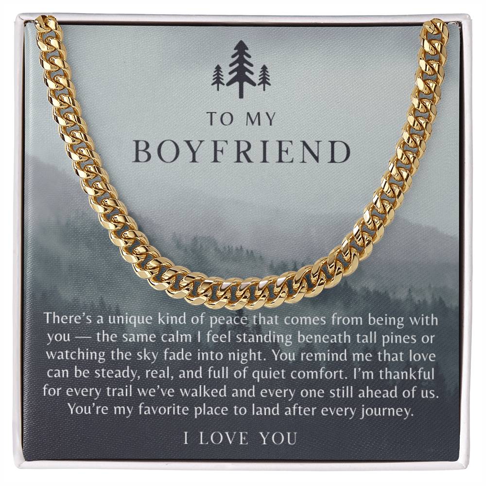 To My Boyfriend Necklace (A Unique Kind Of Peace)