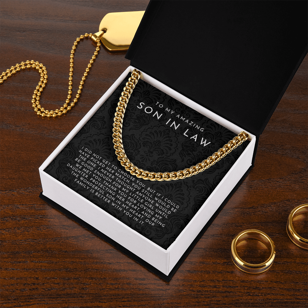 To My Amazing Son In Law Necklace