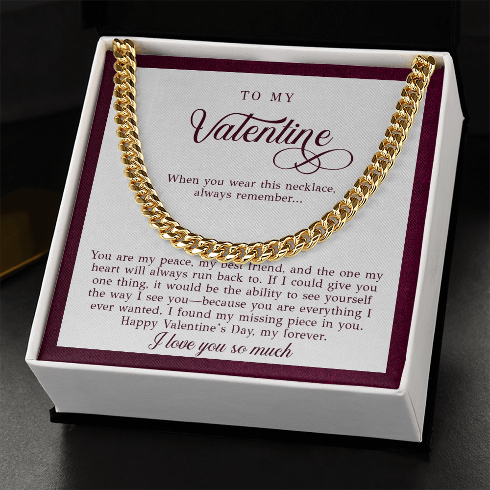 To My Valentine Men's Gift (You Are My Peace)