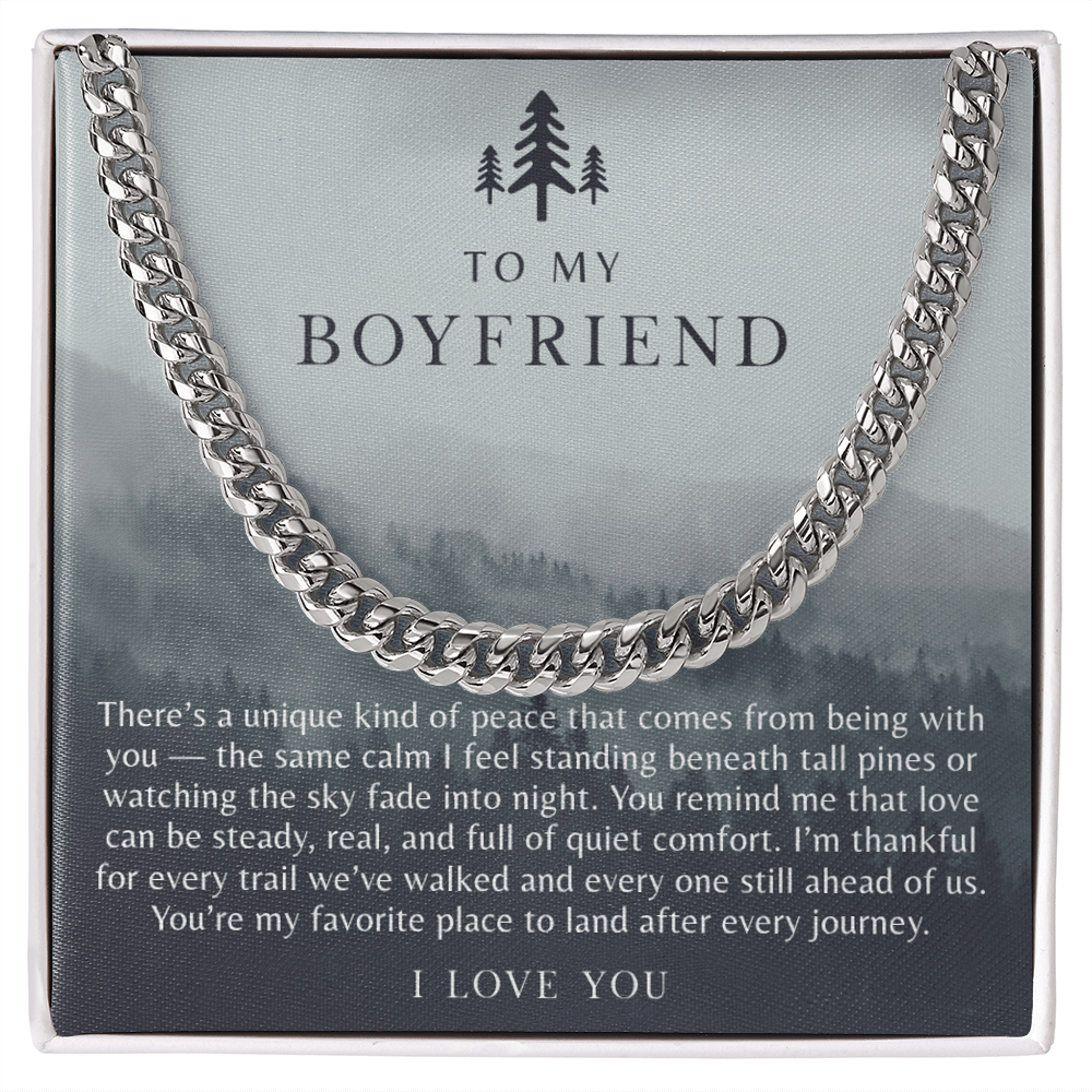 To My Boyfriend Necklace (A Unique Kind Of Peace)