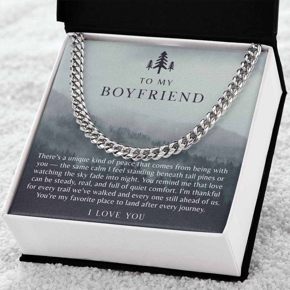 To My Boyfriend Necklace (A Unique Kind Of Peace)