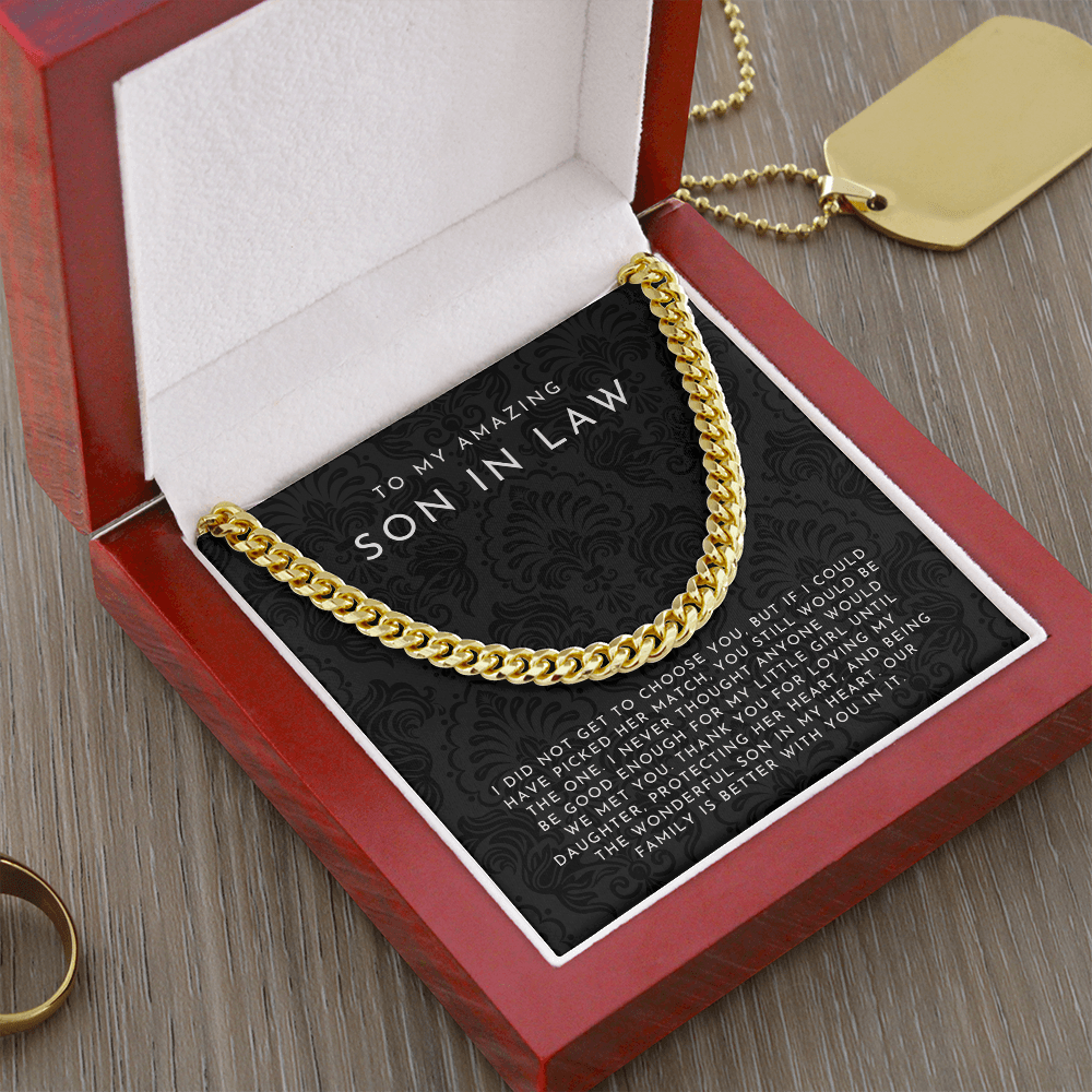 To My Amazing Son In Law Necklace