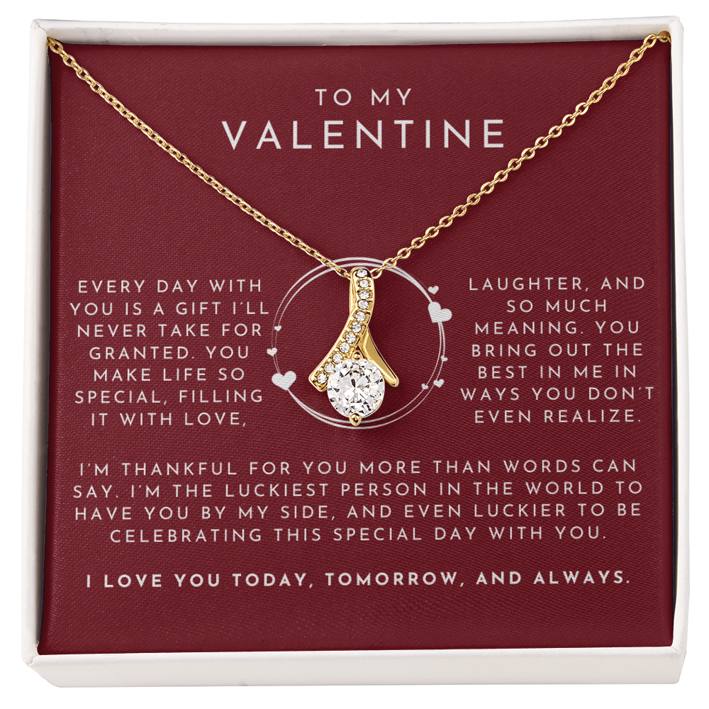 To My Valentine Necklace | Red Hearts