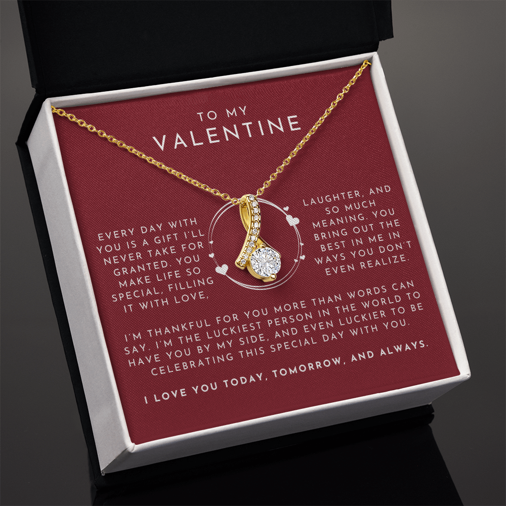 To My Valentine Necklace | Red Hearts