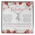 To My Valentine Alluring Beauty Necklace | Red Floral