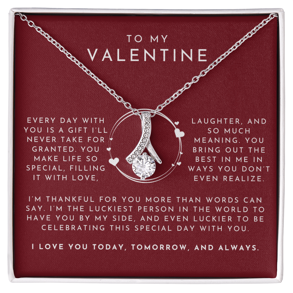 To My Valentine Necklace | Red Hearts