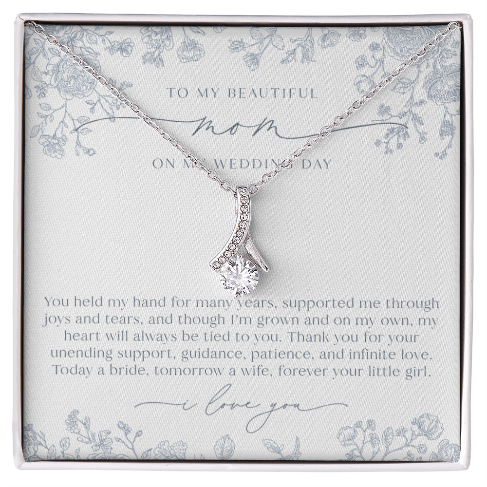 Mother of the Bride Necklace | Dusty Blue Chinoiserie Floral
