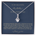 Mother of the Bride Necklace | Mom Navy and Gold