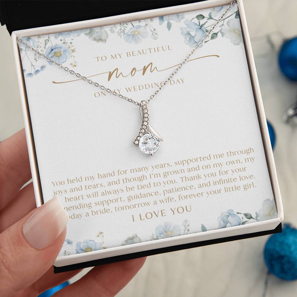 Mother of the Bride Necklace | Dusty Blue Floral