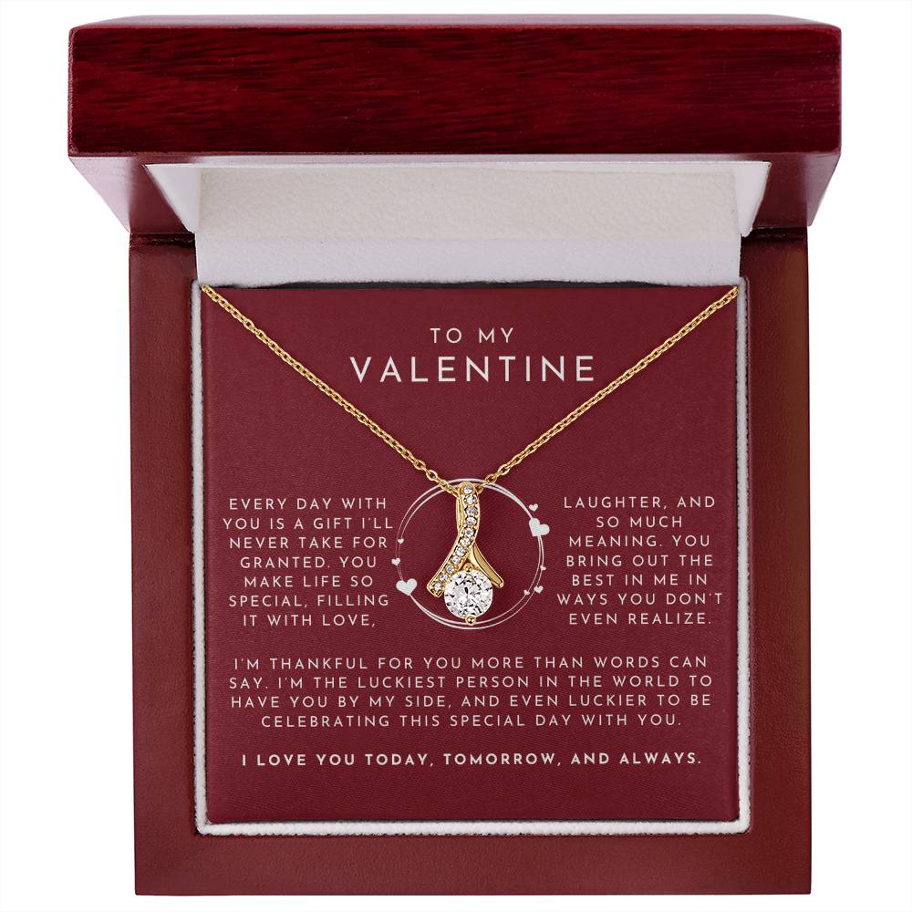 To My Valentine Necklace | Red Hearts