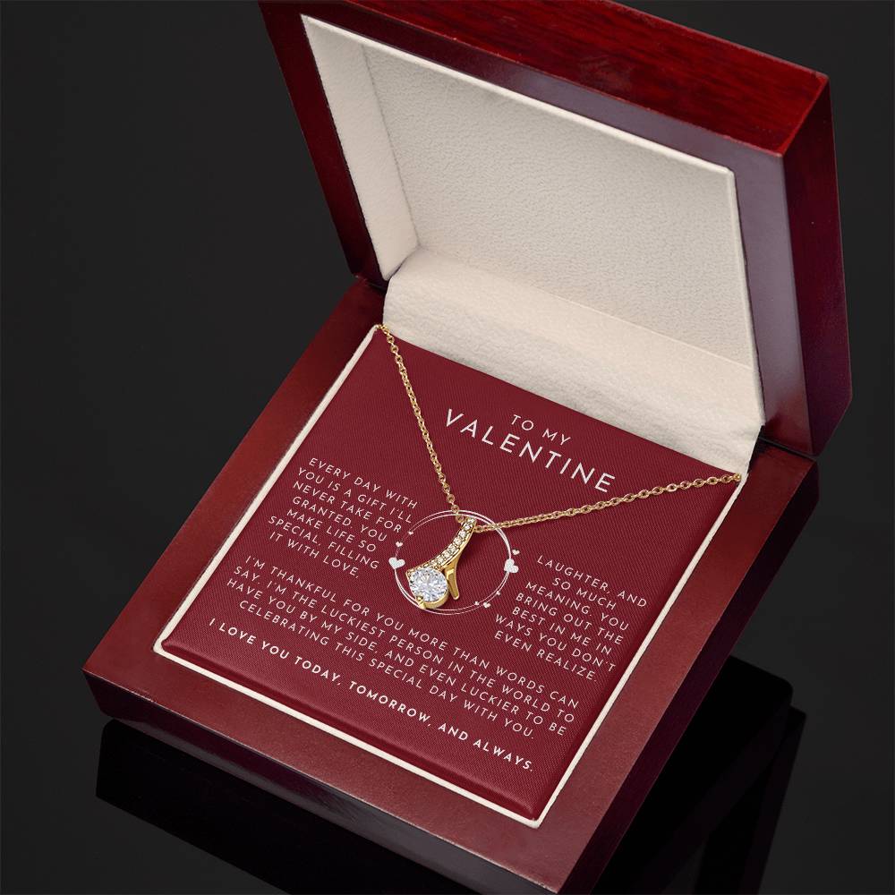 To My Valentine Necklace | Red Hearts