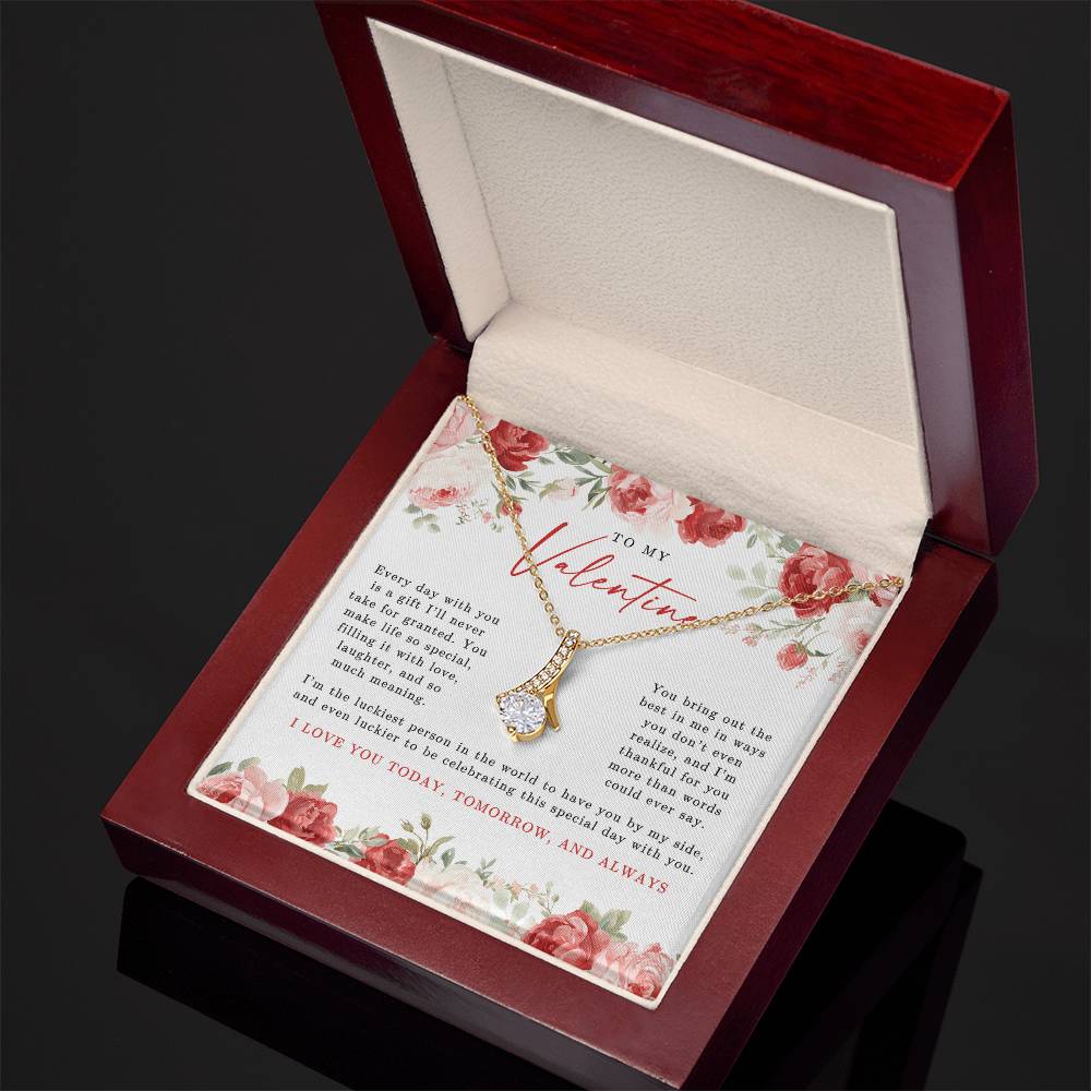 To My Valentine Alluring Beauty Necklace | Red Floral