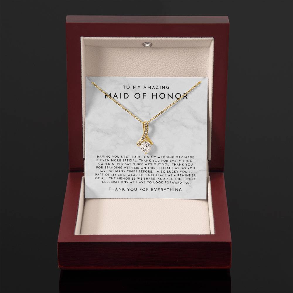 To My Amazing Maid Of Honor Gift Necklace