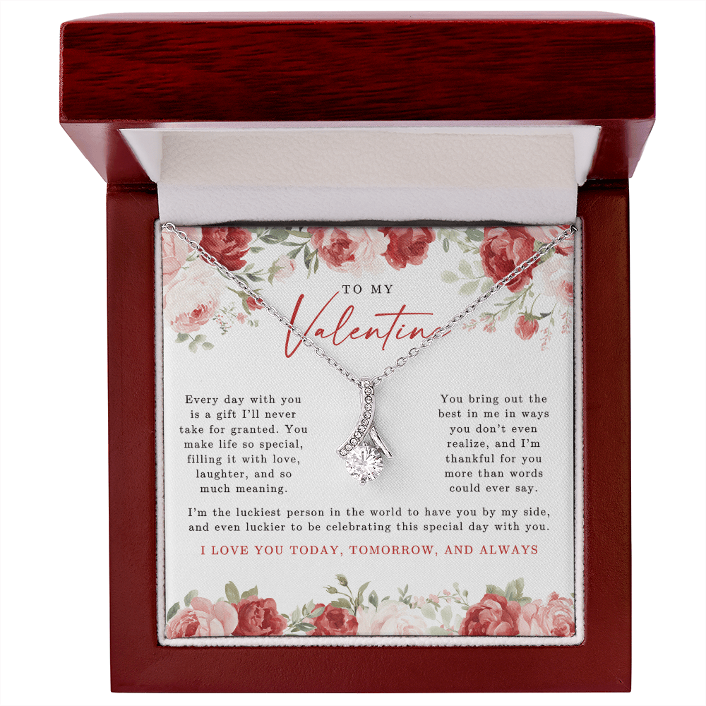 To My Valentine Alluring Beauty Necklace | Red Floral