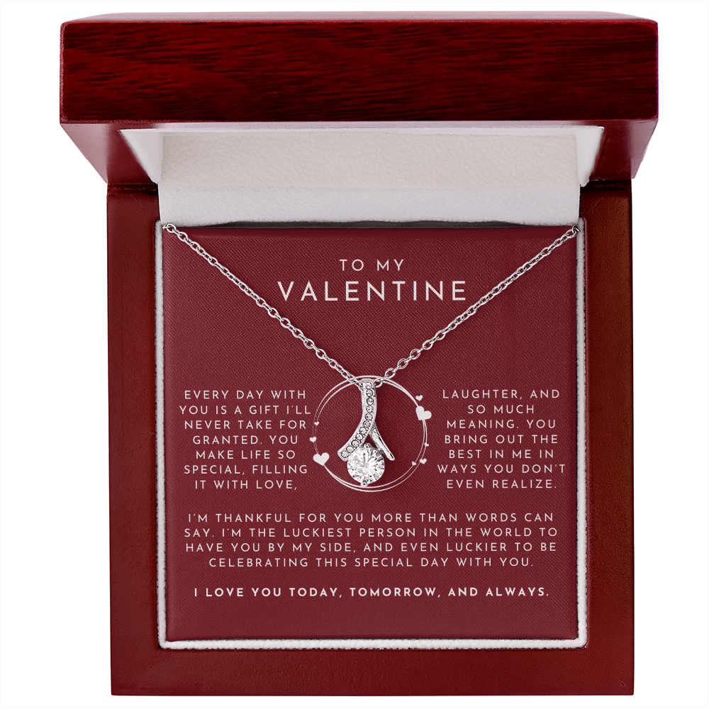 To My Valentine Necklace | Red Hearts