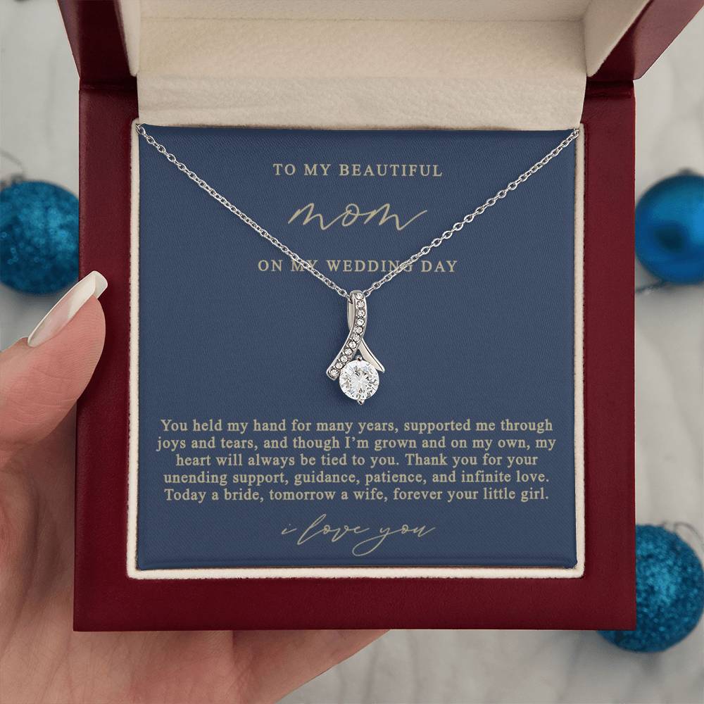 Mother of the Bride Necklace | Mom Navy and Gold