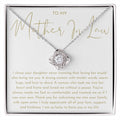 Mother In Law Gift (I Chose Your Daughter) Love Knot Necklace