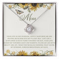 Love Like Sunshine Sunflower Mom Love Knot Necklace