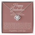 Happy Graduation (I Am So Proud) Love Knot Necklace
