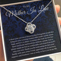 Mother In Law Gift (I Chose Your Son) Love Knot Necklace - Blue Lace Collection