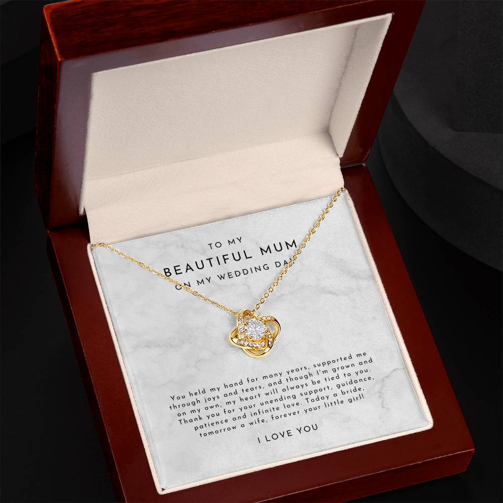 Mum Of The Bride Gift - Love Knot Necklace