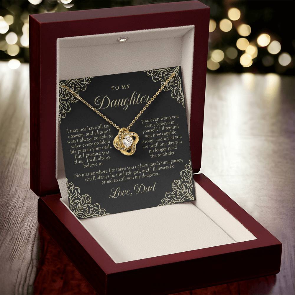 To My Daughter From Dad | Always My Little Girl Black & Gold