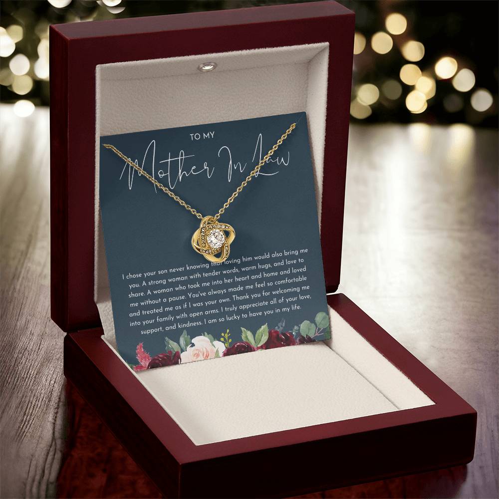 To My Mother In Law - Love Knot Necklace