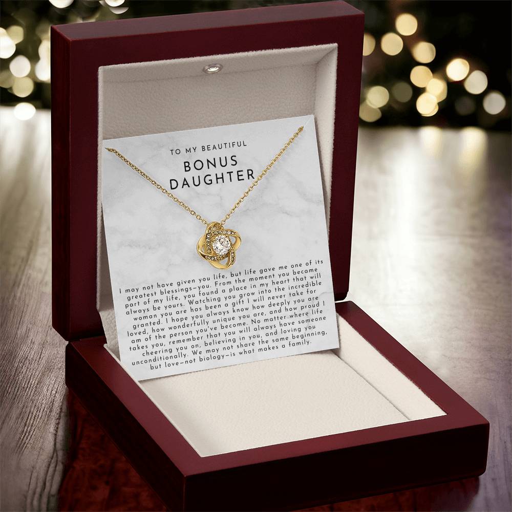 To My Bonus Daughter (A Place In My Heart) White Marble