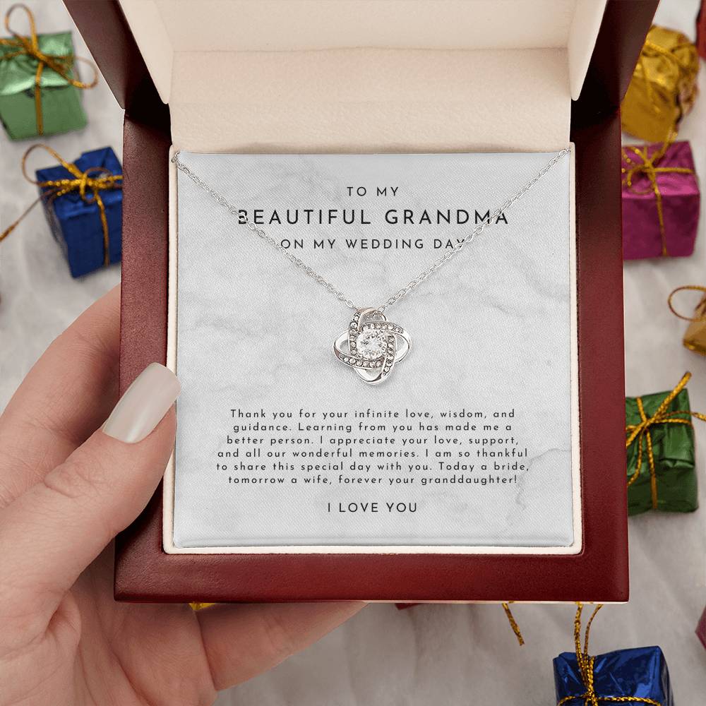 Grandmother Of The Bride Gift - Love Knot Necklace