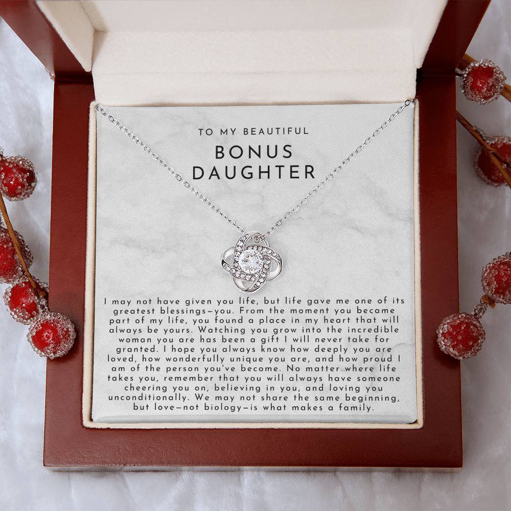 To My Bonus Daughter (A Place In My Heart) White Marble