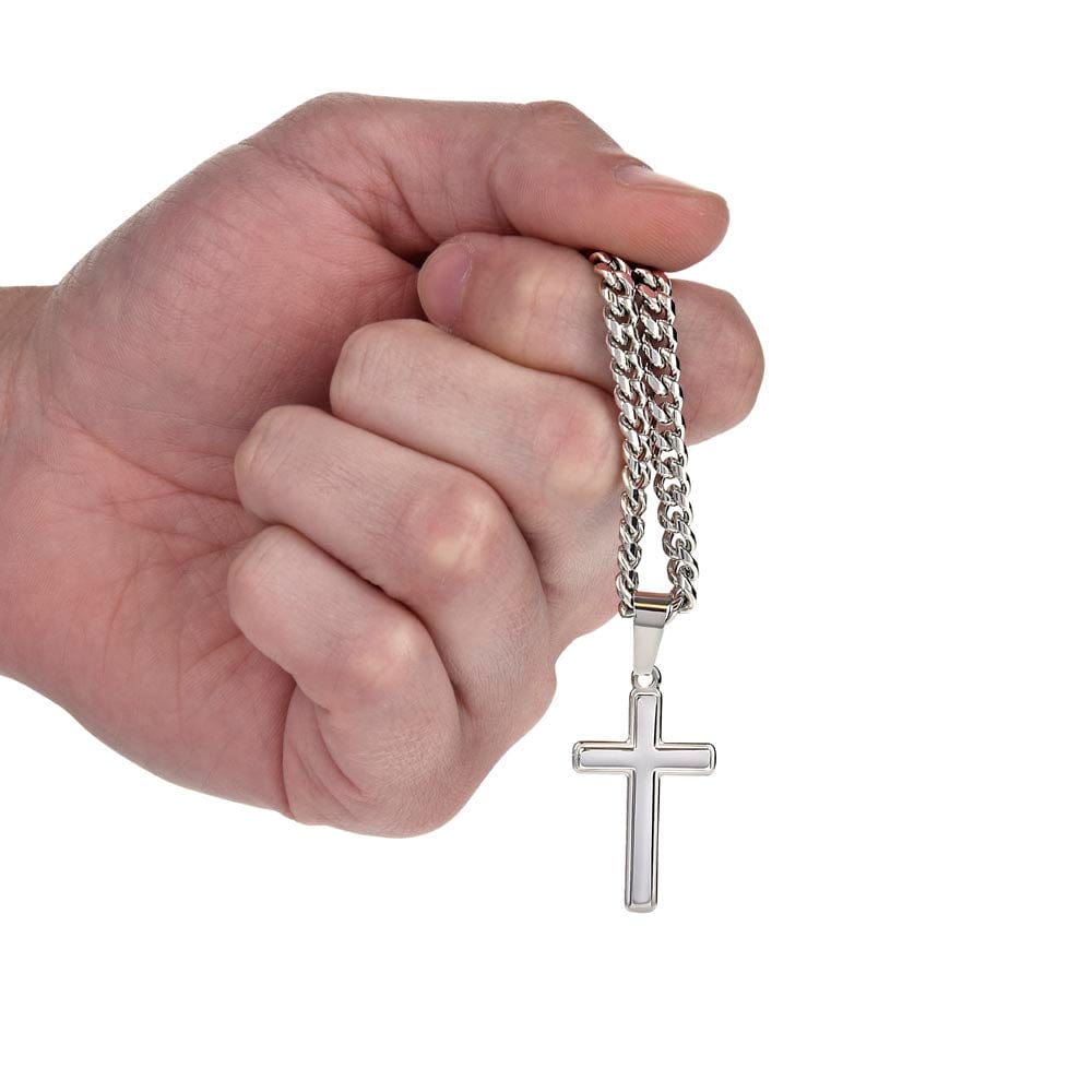 To My Nephew (I Closed My Eyes) Cross Necklace