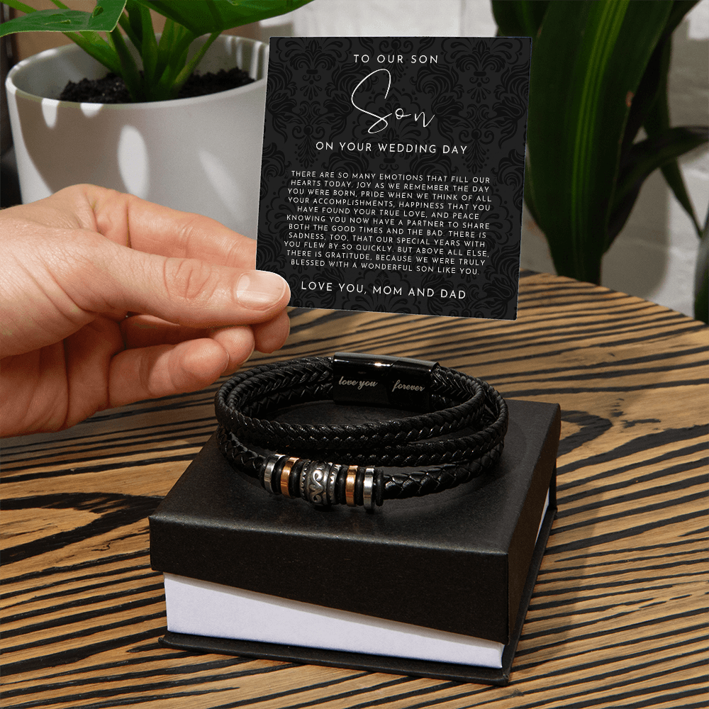 To Our Son On Your Wedding Day Bracelet