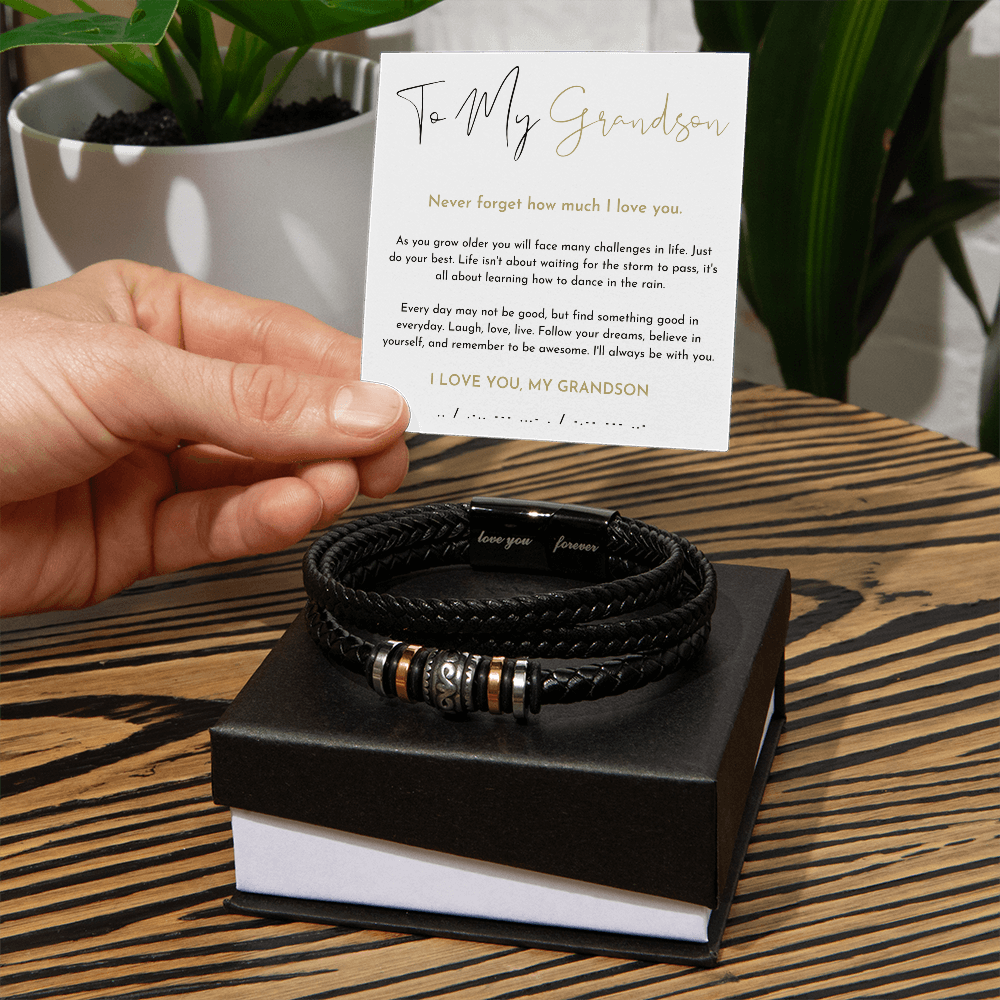 To My Grandson Bracelet (As You Grow Older)