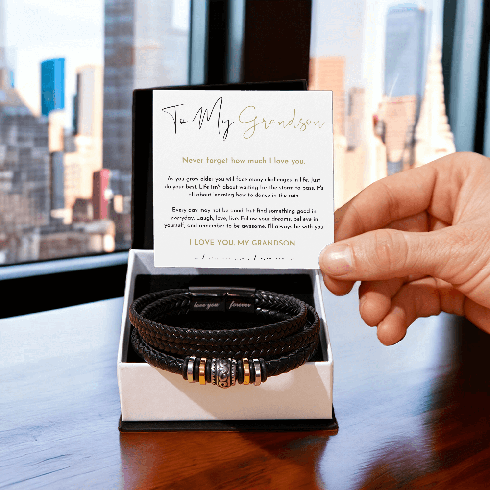 To My Grandson Bracelet (As You Grow Older)