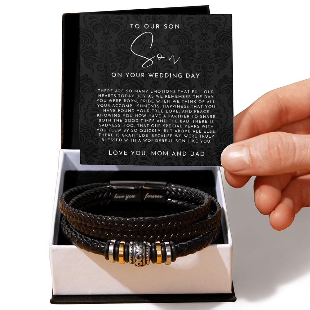 To Our Son On Your Wedding Day Bracelet