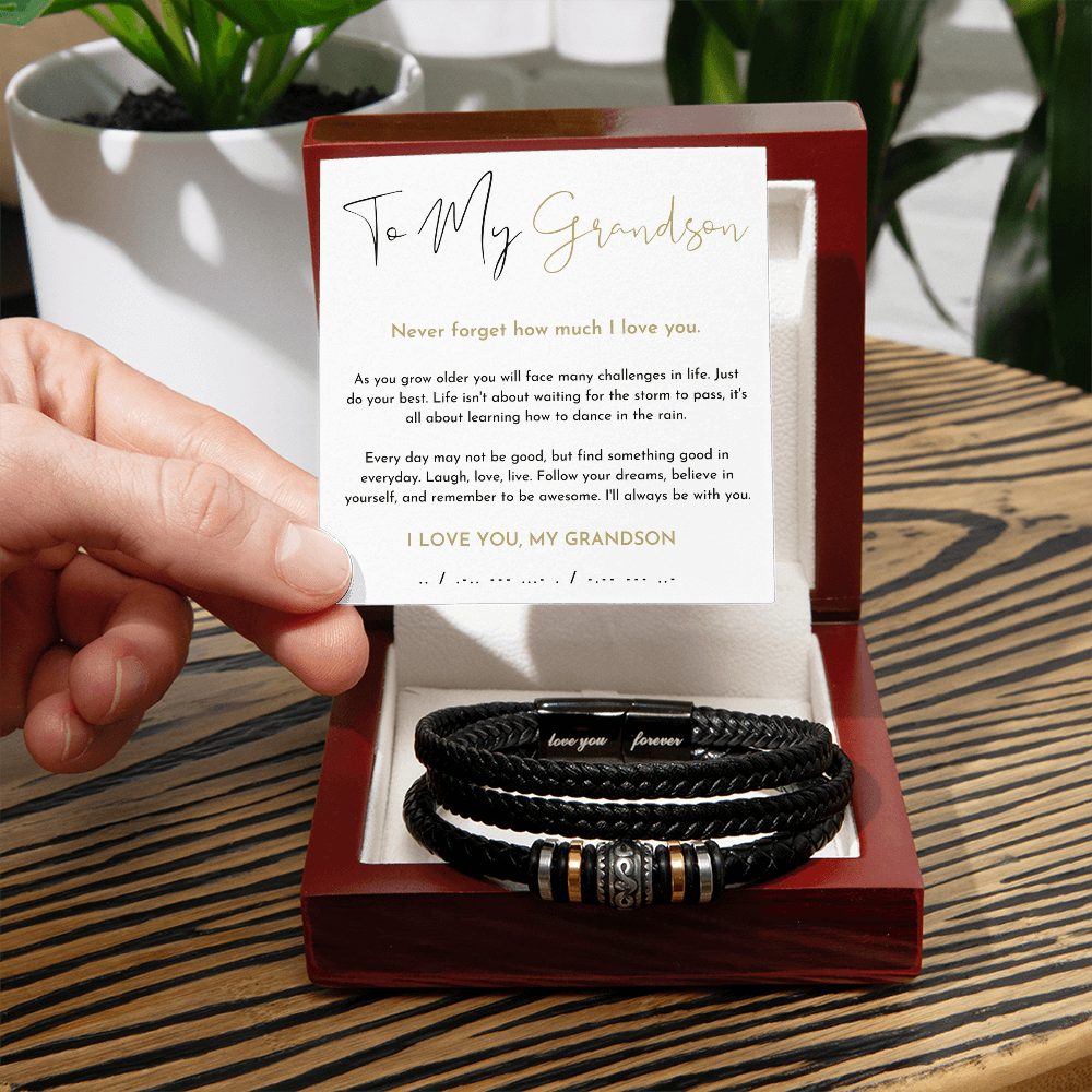 To My Grandson Bracelet (As You Grow Older)