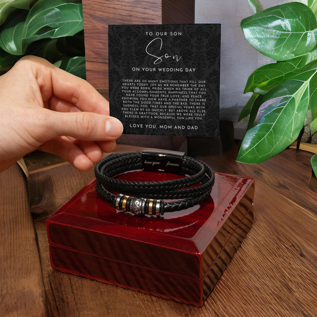 To Our Son On Your Wedding Day Bracelet