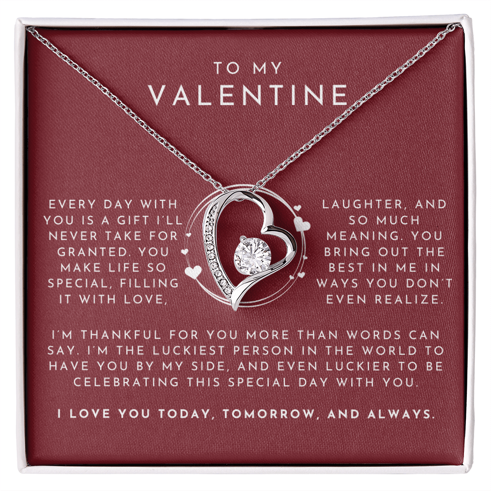 To My Valentine Heart Necklace