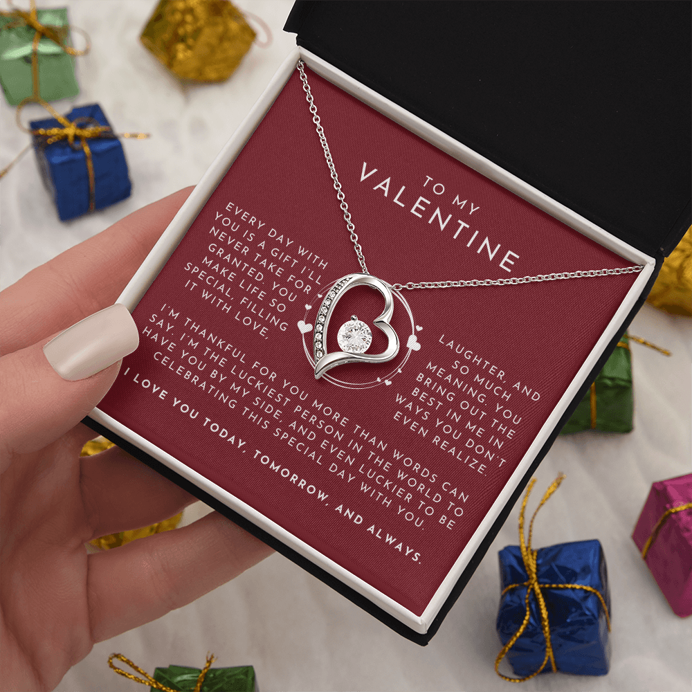 To My Valentine Heart Necklace
