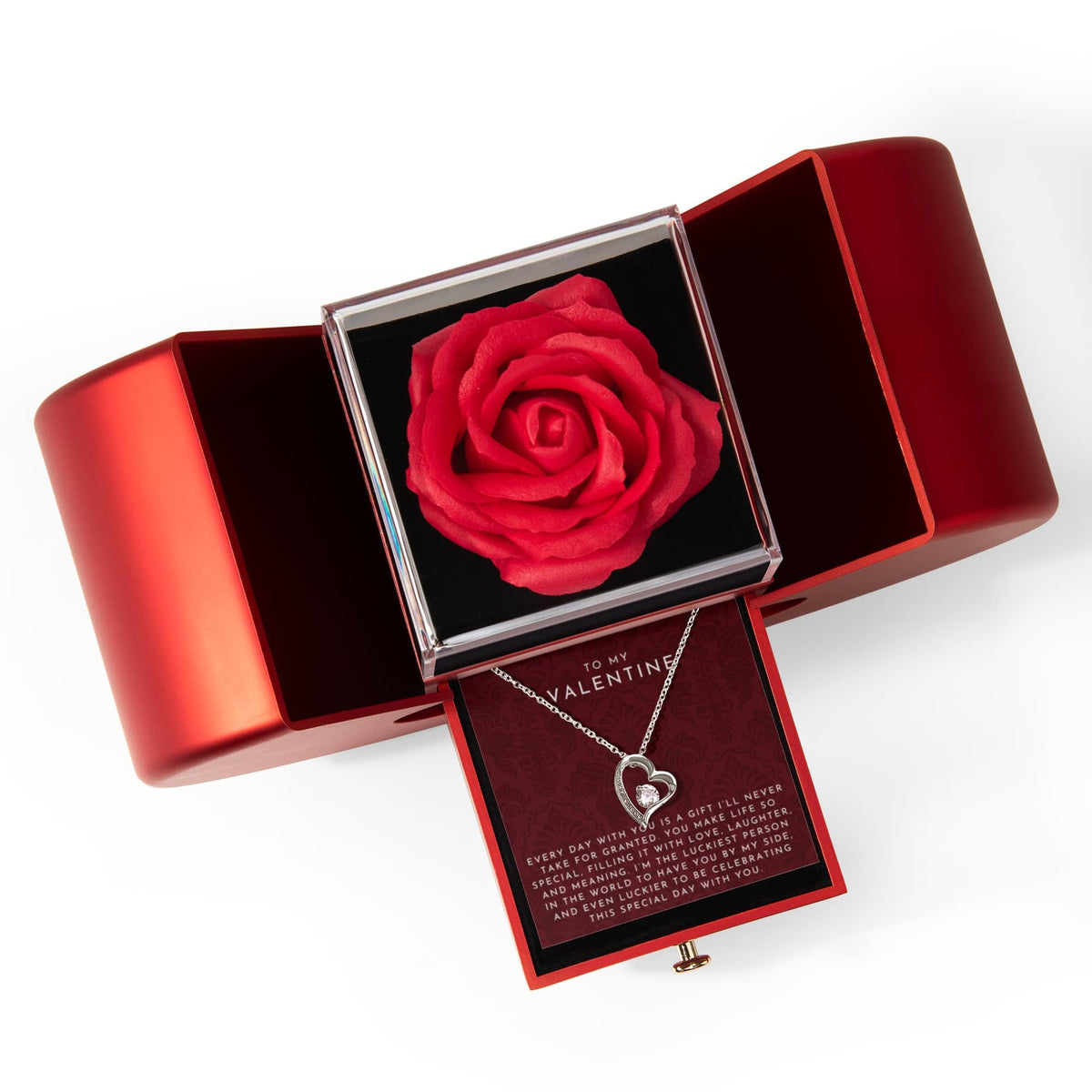 To My Valentine Eternal Rose Heart Box Set