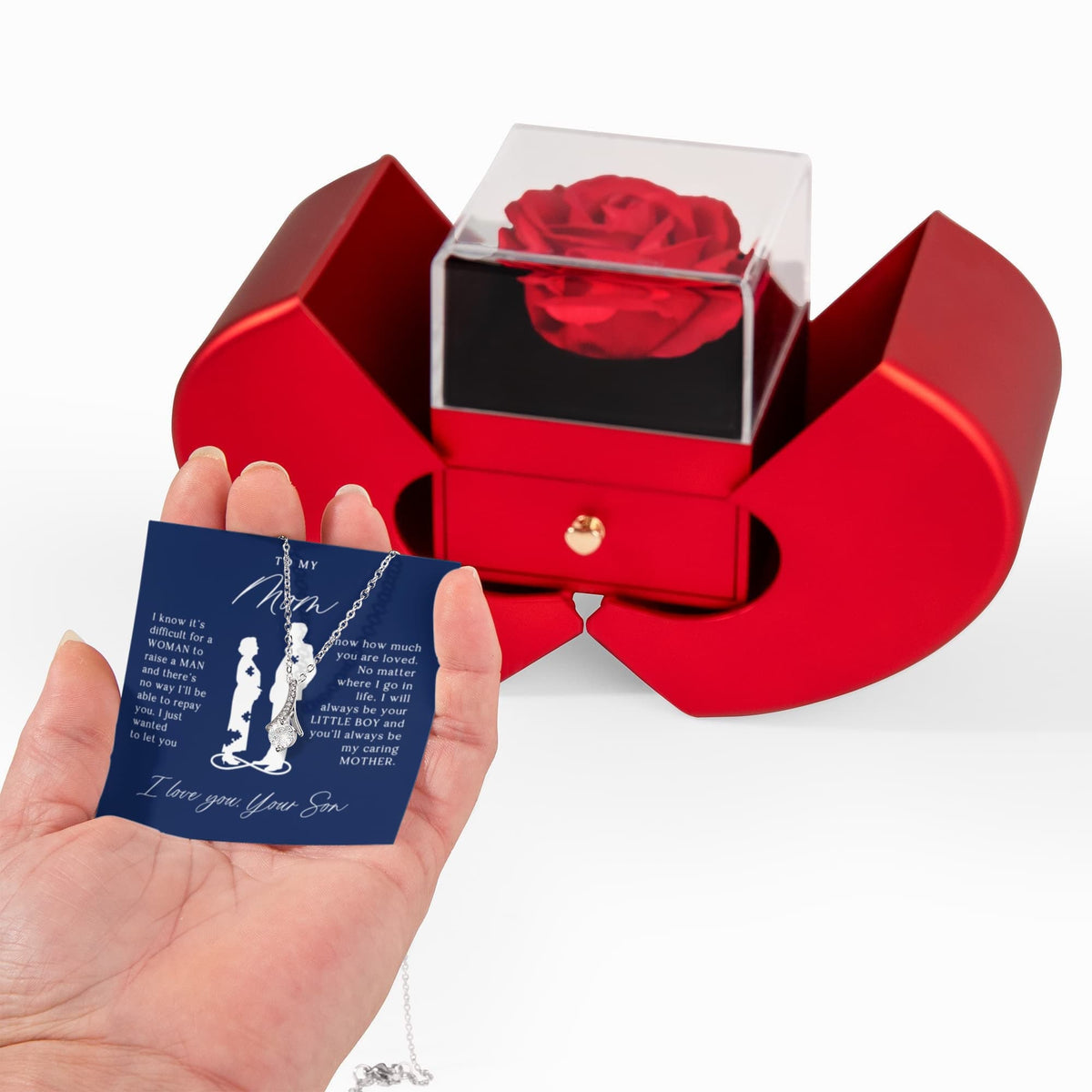 To My Mom Gift From Son Rose Box Set