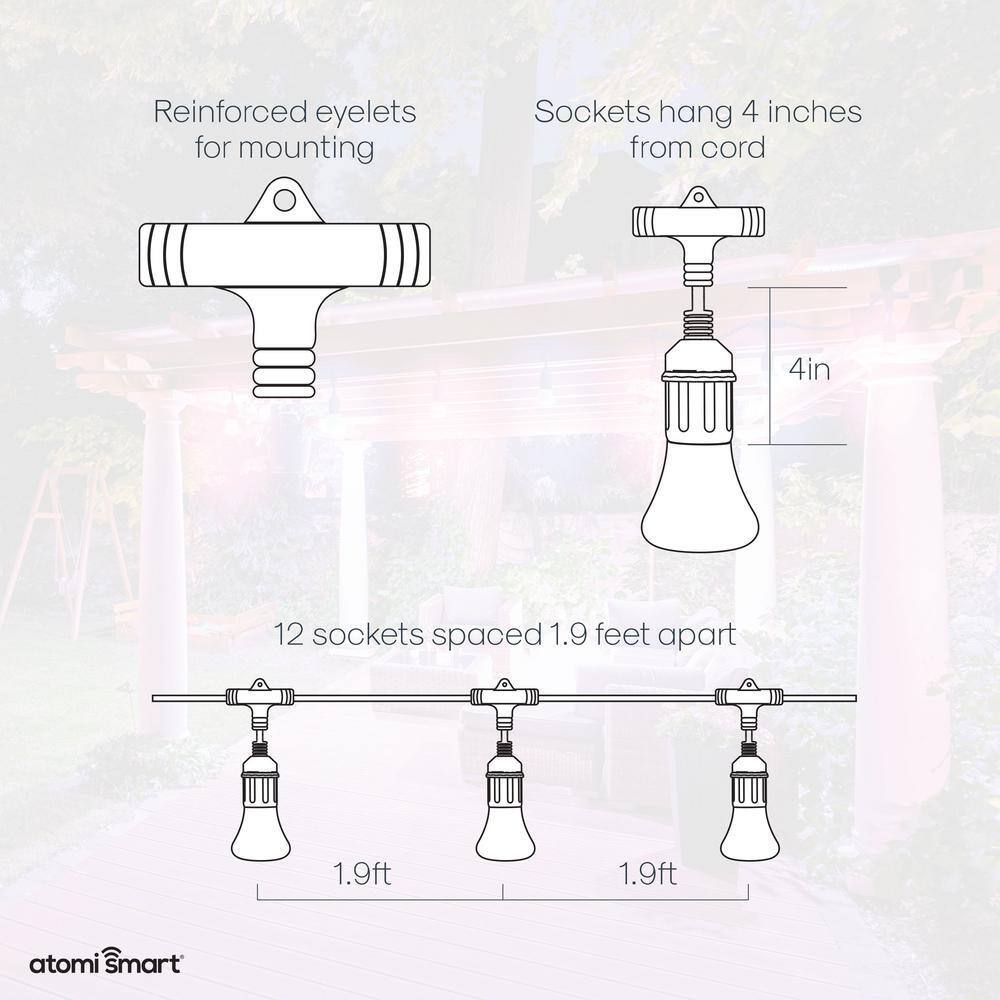 atomi-smart-wifi-color-string-lights24ft-waterproof-led-alexagoogle-compatible-1508